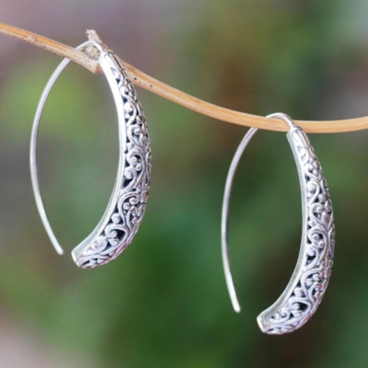 Silver Plated Ivy Earrings