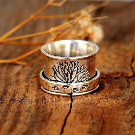 Tree Of Life Spinner Meditation Ring