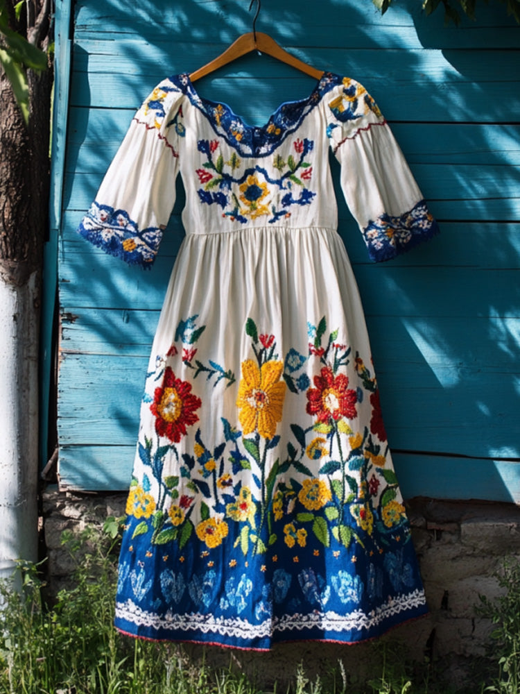 A Vintage Style Dress with Delicate Timeless Details