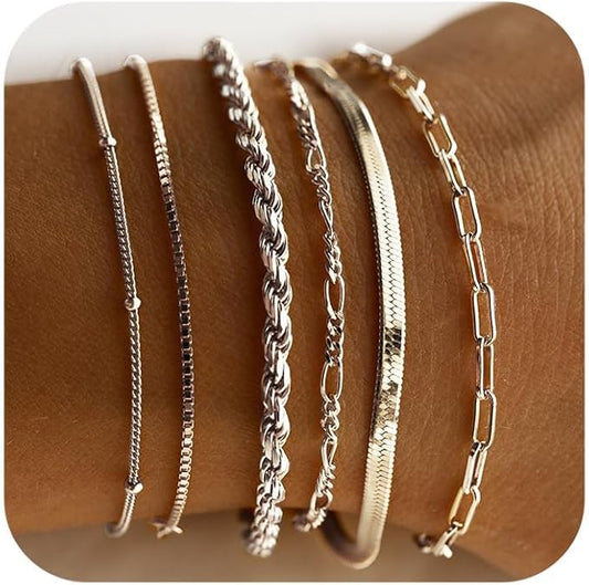 Isabella Vernetta Bracelet Set | White Gold