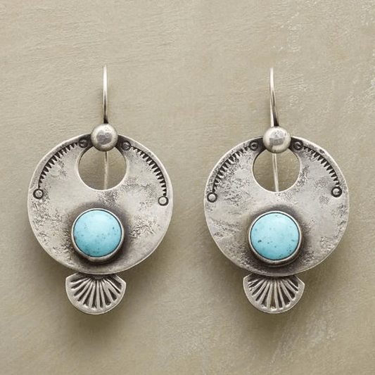 Rounded Blue Sky Earrings