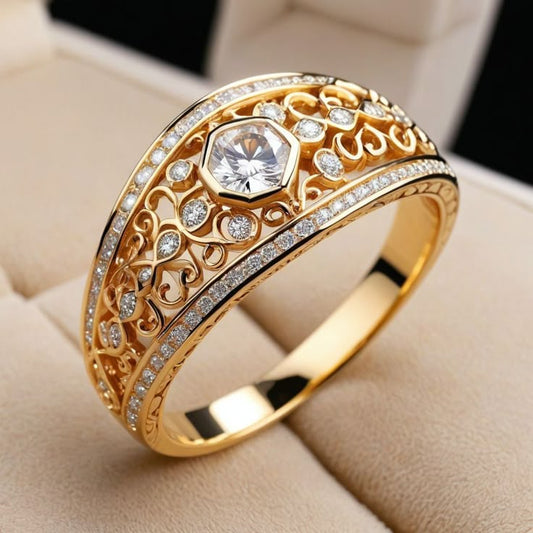 Zirconia Hollow Exotic Ring