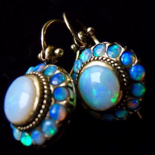 Estate Opal Earrings