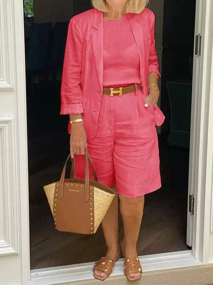 LD | Elegante blazer en korte broek - Stijlvol - Ideaal voor warme dagen