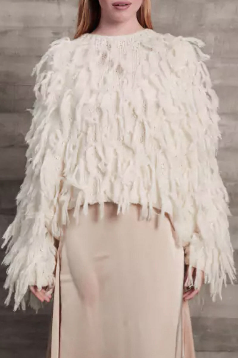 A Vintage Style Sweater with Delicate Timeless Details