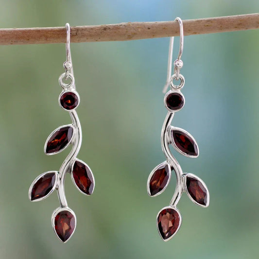 Red Leaf Earrings