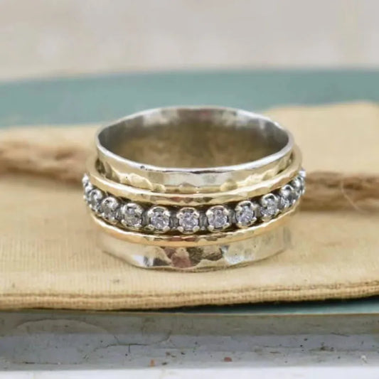 Zirconia Fine Gold Trail Ring