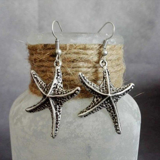 Silver Starfish Earrings