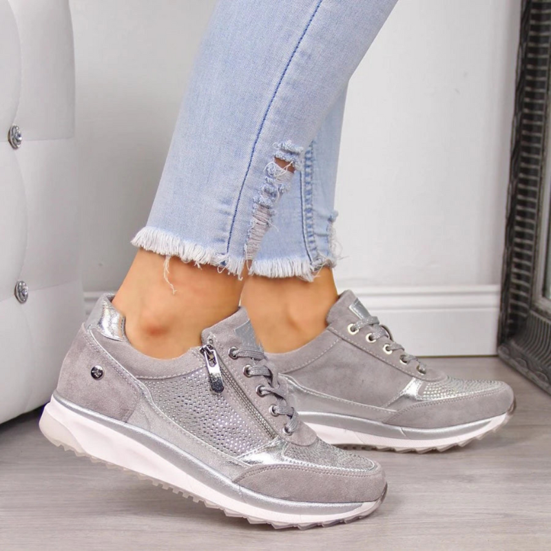 LD | Metallic sneakers met rits