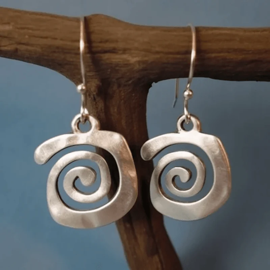 Silver Maze Earrings