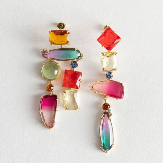 Colorful Cocktail Dangling Earrings