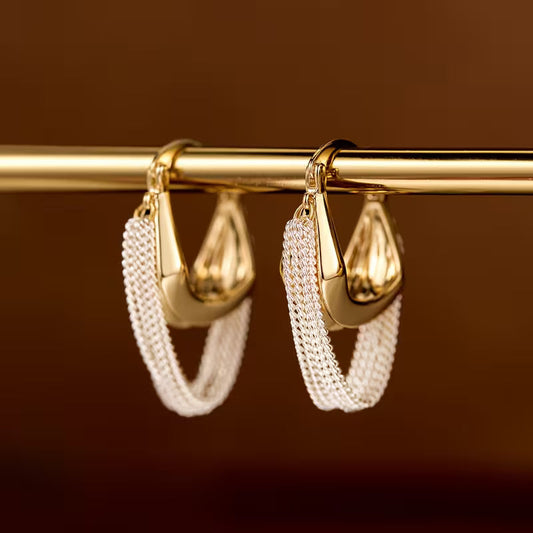 Golden Drop Clip-on Earrings