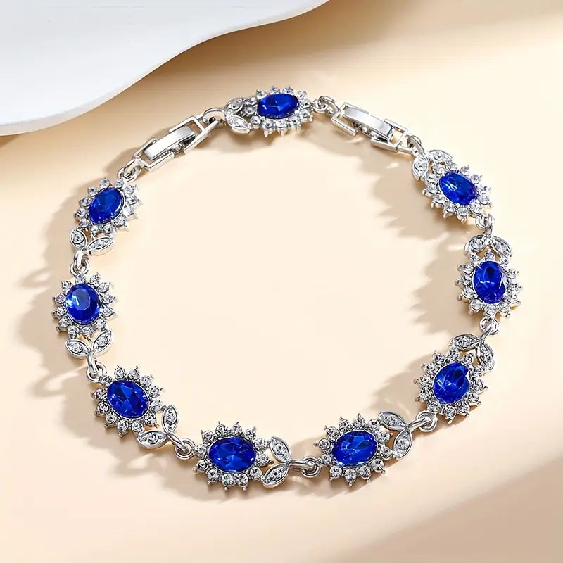 Blue Elegant Silver Bracelet
