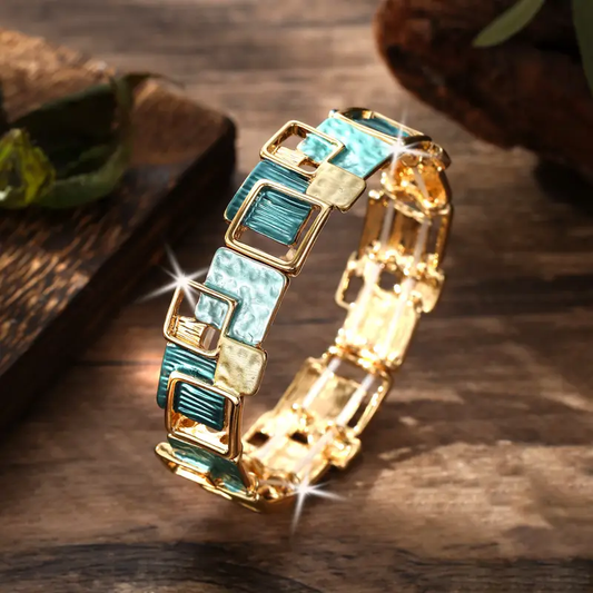 Green Handpainted Bracelet