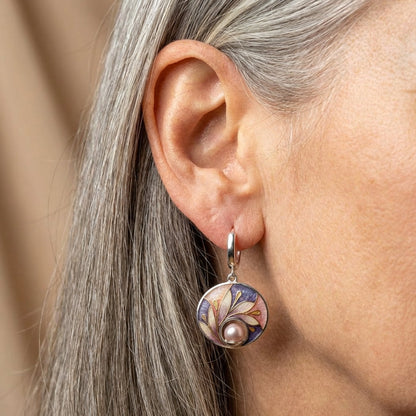 Acrylic Earrings With Pearls
