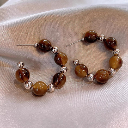 Amber Bead Earrings
