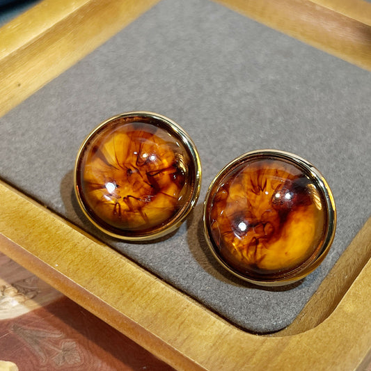 Amber Dome Earrings