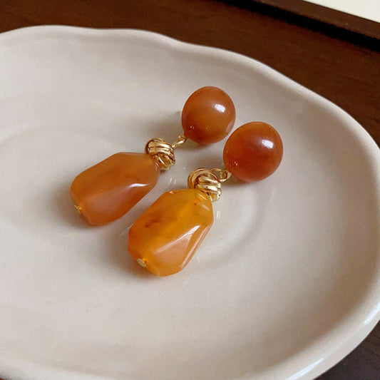 Amber Drop Earrings