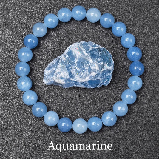 Aquamarine Beaded Bracelet
