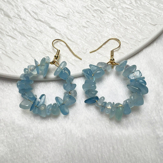 Aquamarine Chip Earrings