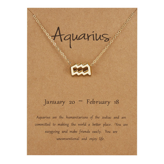 Aquarius Zodiac Necklace