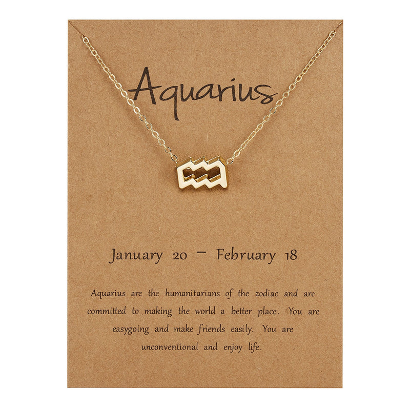 Aquarius Zodiac Necklace