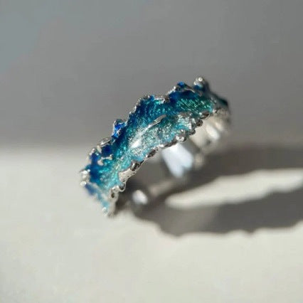 Azurite Geode Ring