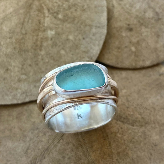 Vintage The Meditation Ring With Gold Bands