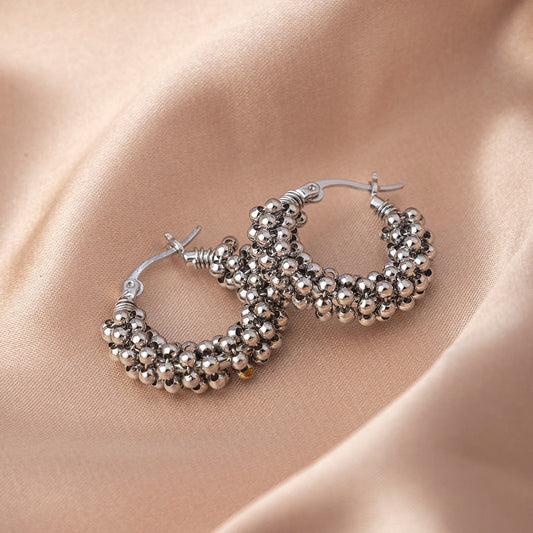 Beaded Hoop Earrings