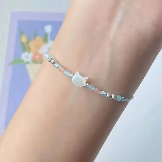 Beaded Moonstone Bracelet