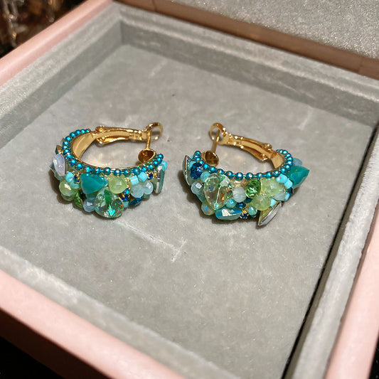Beaded Turquoise Earrings