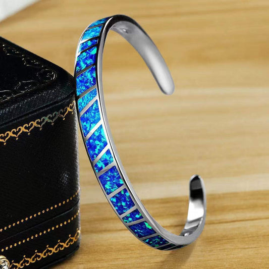 Blue Opal Cuff Bracelet
