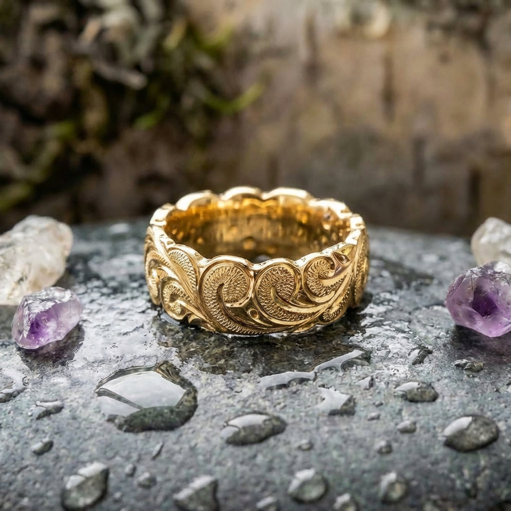 Bohemian Floral Gold Ring