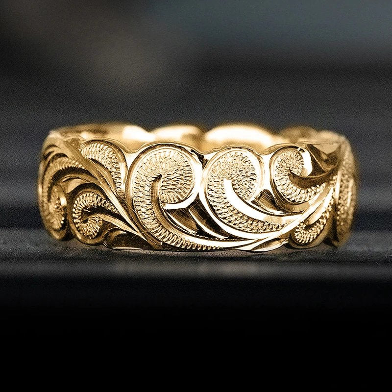 Bohemian Floral Gold Ring