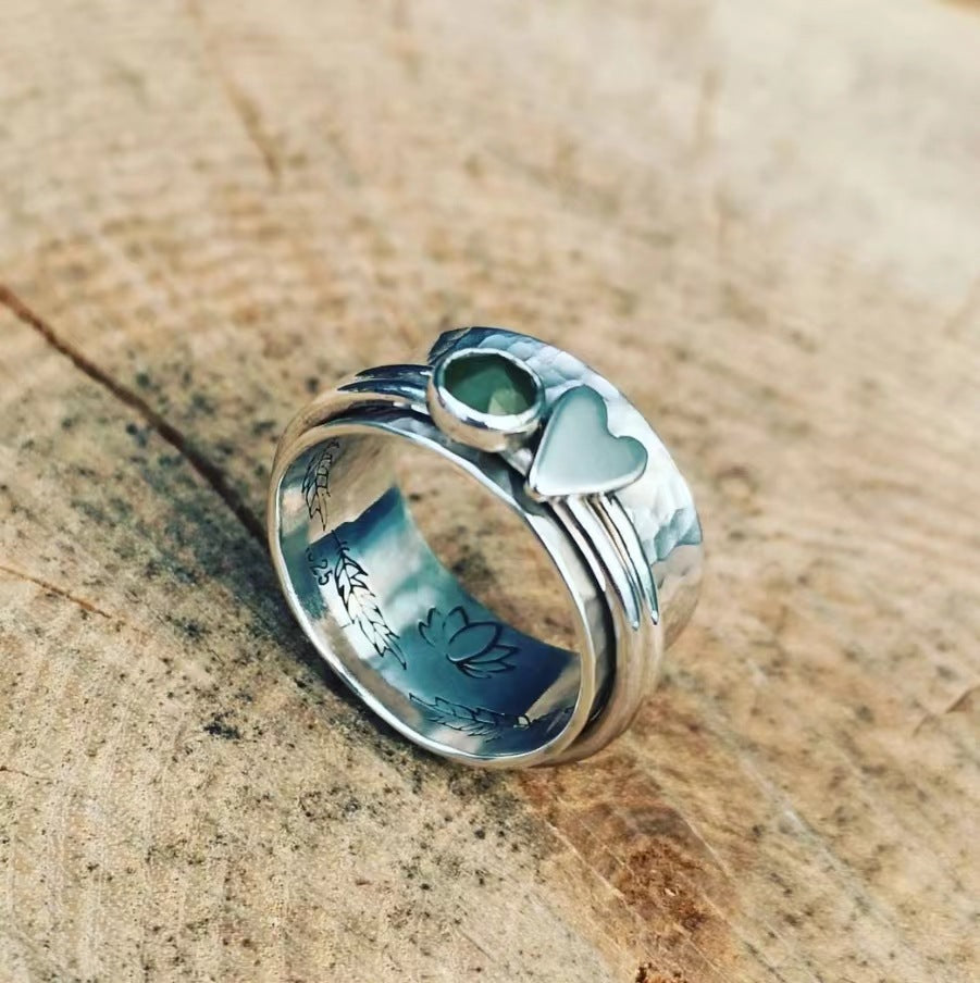 Bohemian Green Stone Ring