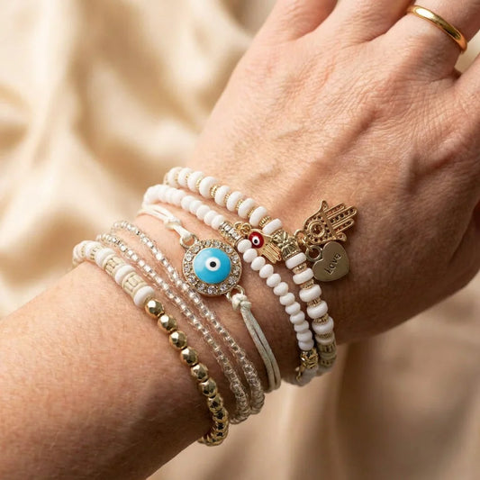 Bohemian Hamsa Bracelet Set