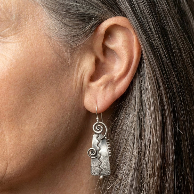 Spiral Silver Earrings