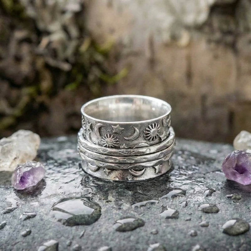 Bohemian Star Moon Ring