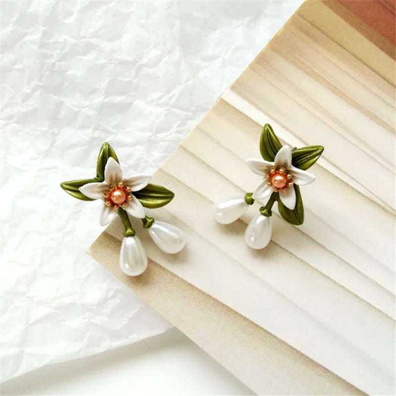 Botanical Pearl Earrings