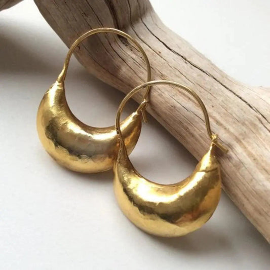Gold Basket Earrings