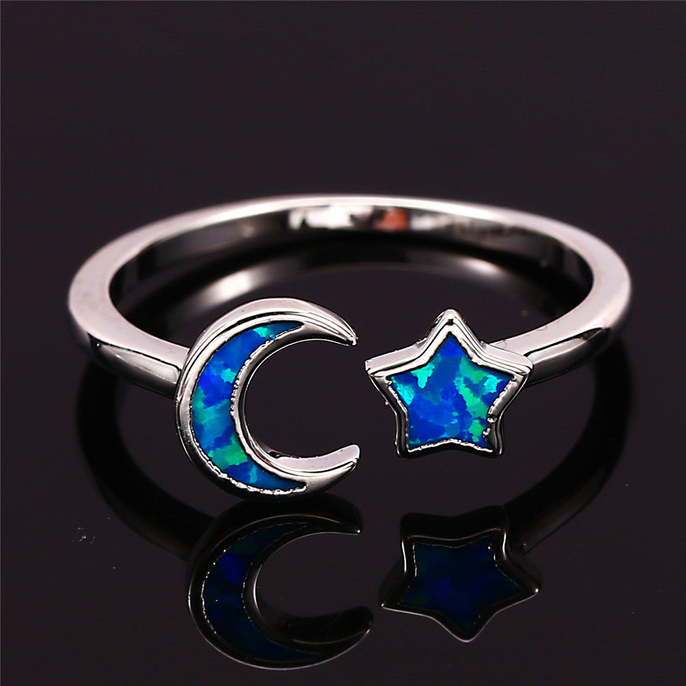 Celestial Moon Star Ring