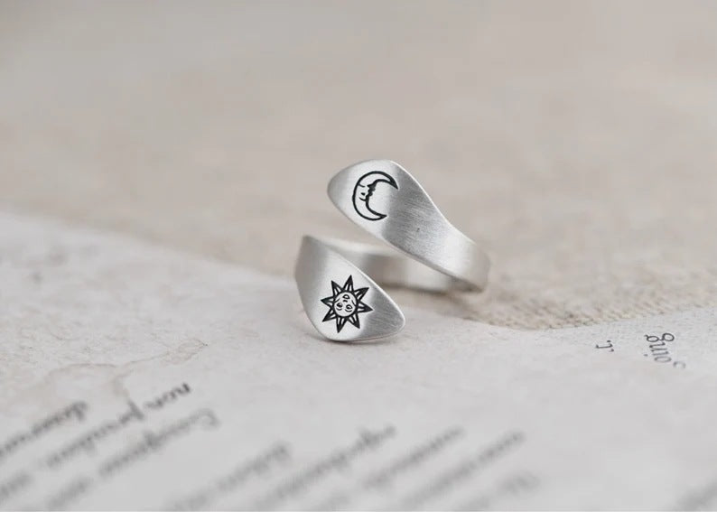 Celestial Moon Star Ring