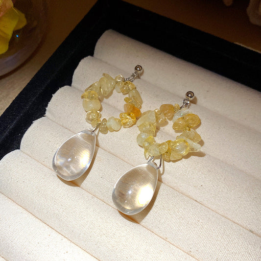 Citrine Quartz Drop Earrings
