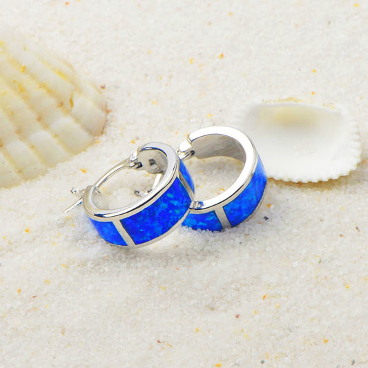 Classic Blue Opal Earrings