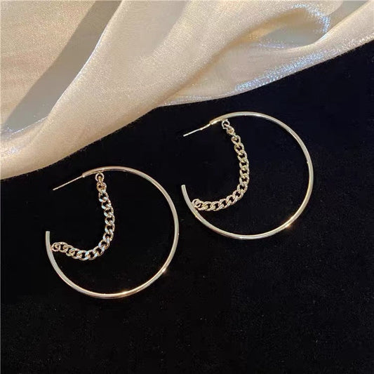 Classic Chain Hoop Earrings