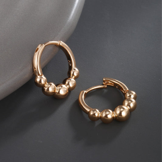 Classic Gold Beaded Earrings
