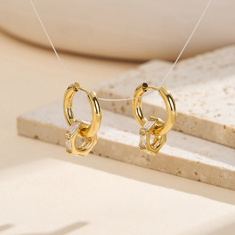 Classic Gold Crystal Earrings