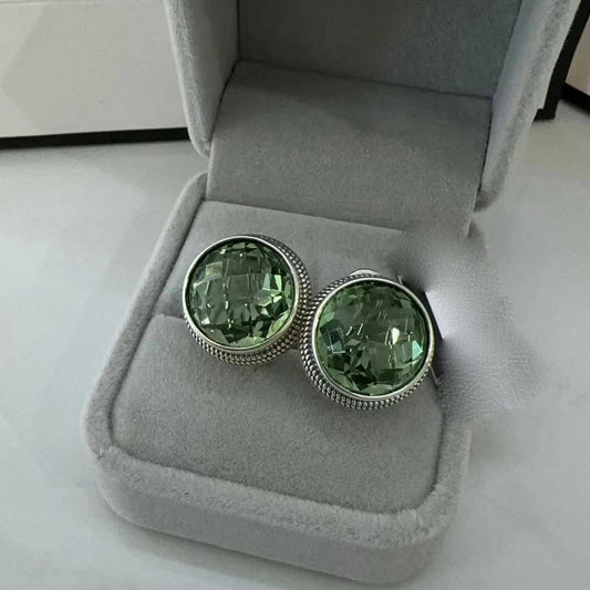 Classic Green Crystal Earrings