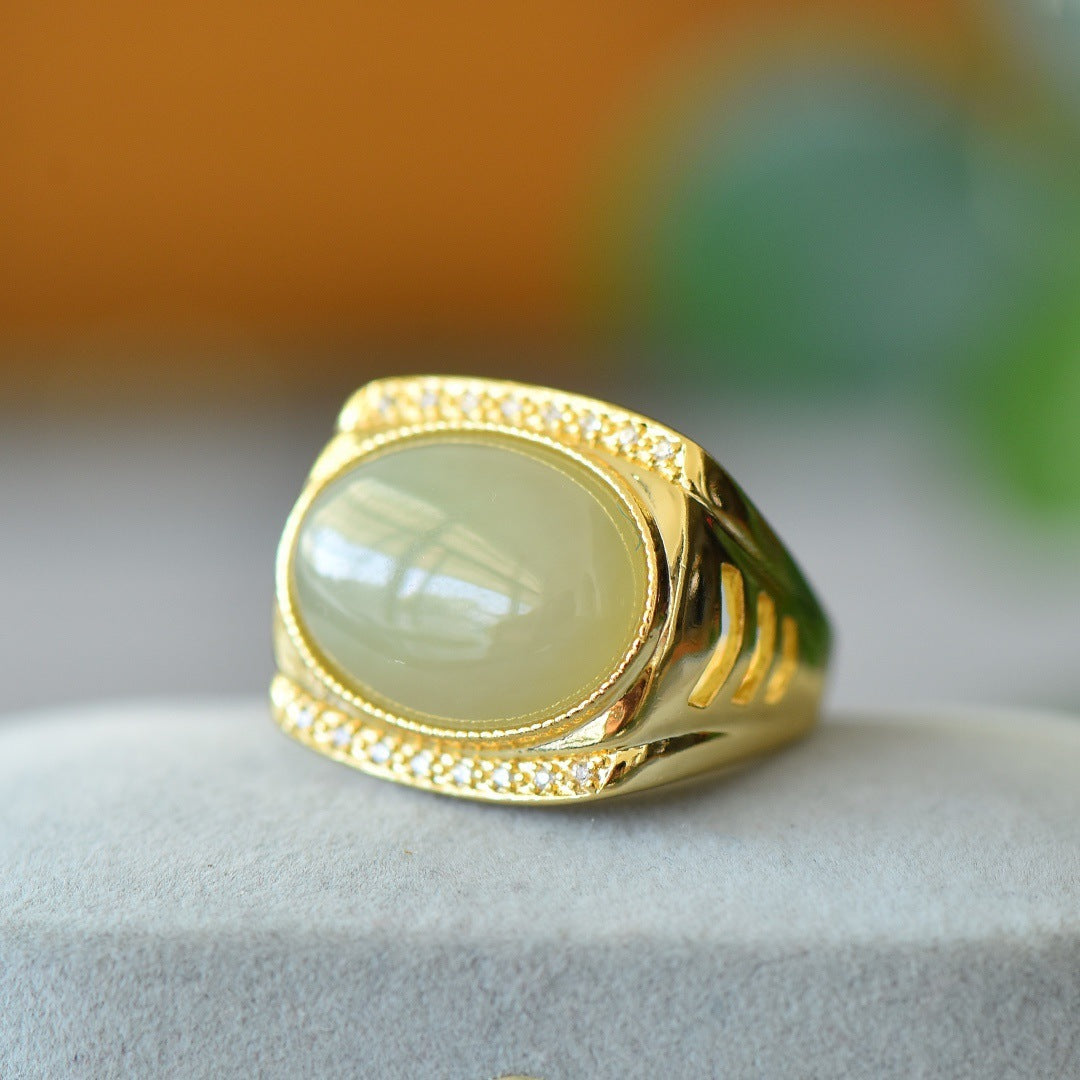 Classic Jade Gold Ring