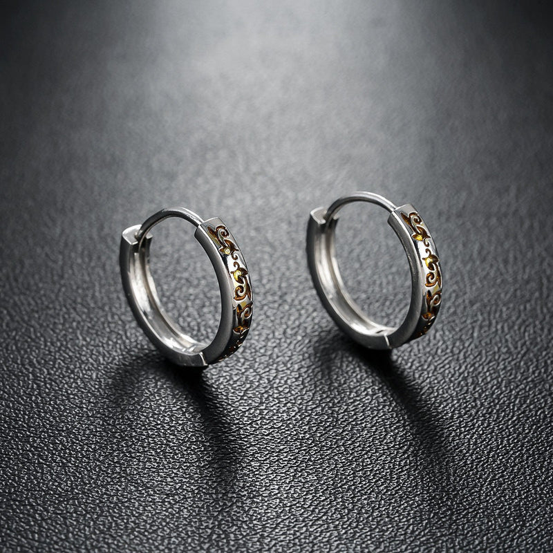Classic Ornate Hoop Earrings